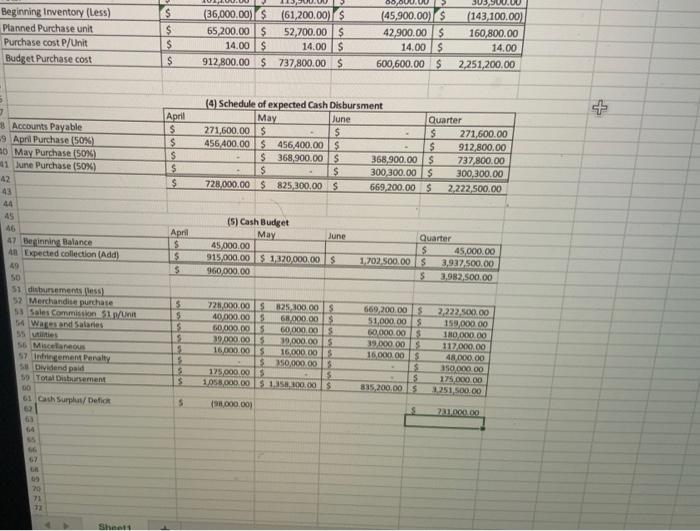 2 Master Badgeting and Pro-Forma Financial Statements You have just been assigned