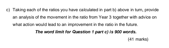 ratios thanks you QUESTION 1 Required: You have been asked by your