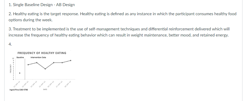 least one target response and define it. (You can choose your own
