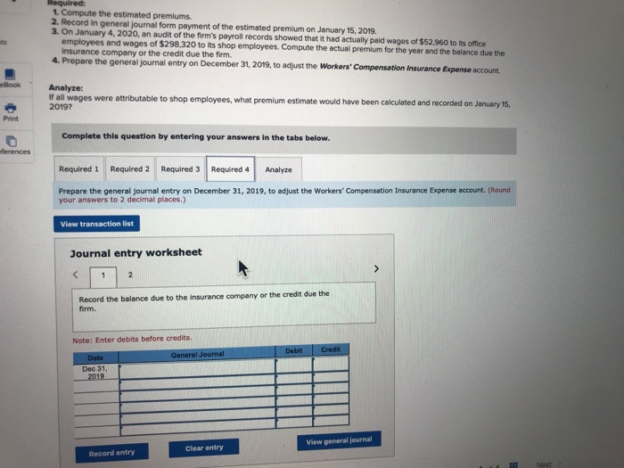 workers' compensation insurance for the year on the basis of that data.