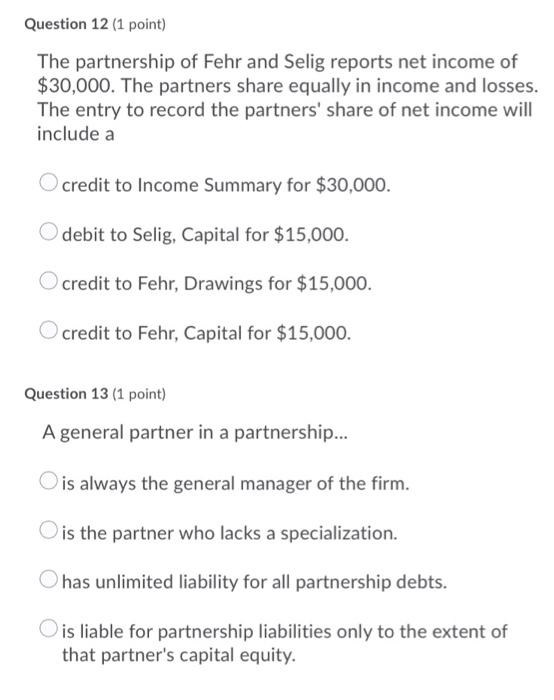 The Statement of Partners' Capital explains the types of assets invested in
