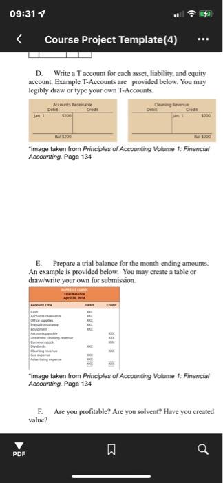 the first month of you business operations. These transactions should be specific