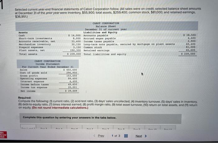 Please answer using the Given Numbers. will be much appreciated! Selected current