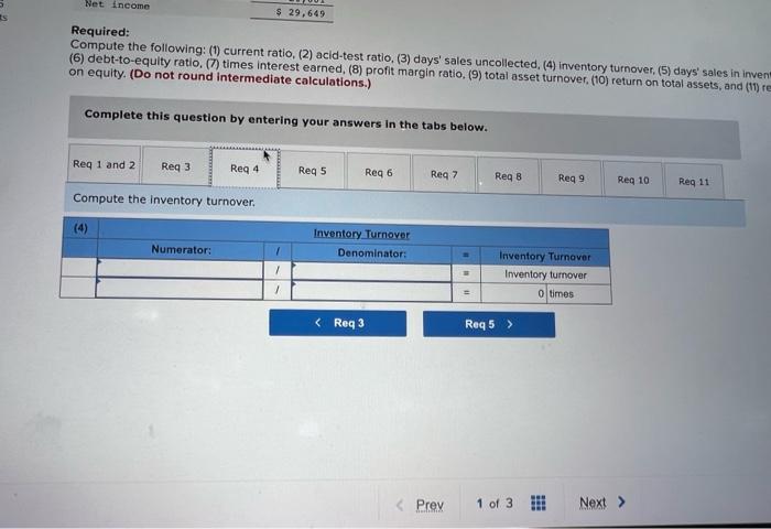 inventory, $55,900; total assets, $259,400; common stock, $81,000; and retained earnings. $36,951.