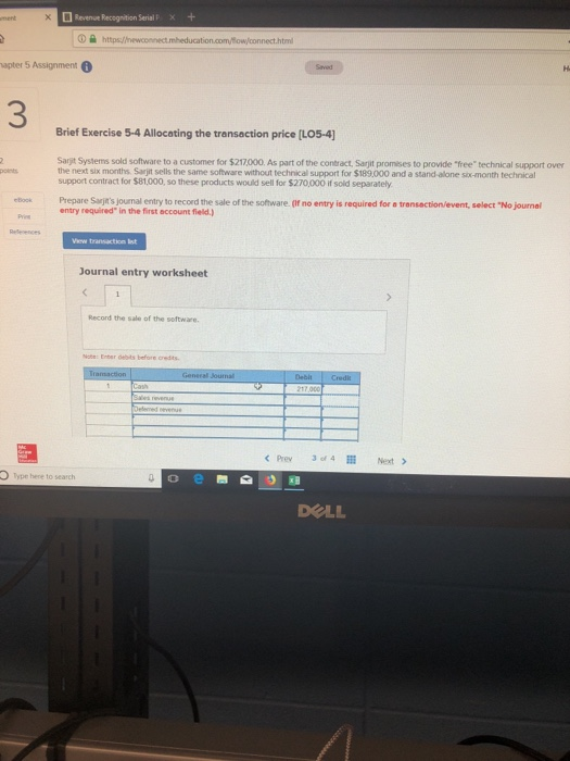 Revenue Recognition Serial; OC + cation.com/low/connect.htm sapter S Assignment 3 Brief