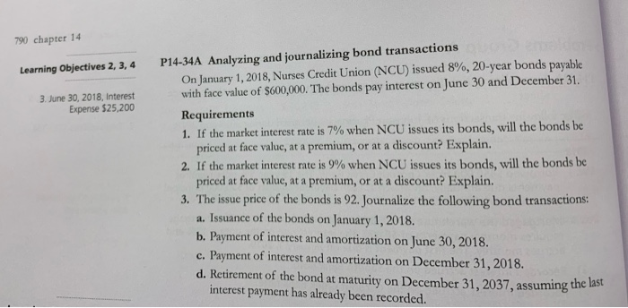  790 chapter 14 Learning Objectives 2, 3, 4 3. June 30,