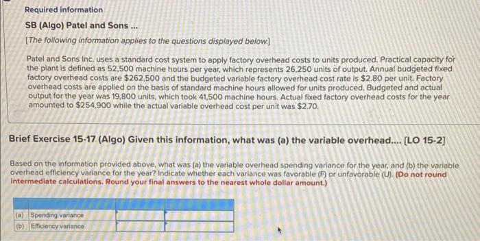 and Sons ... [The following information applies to the questions displayed below]