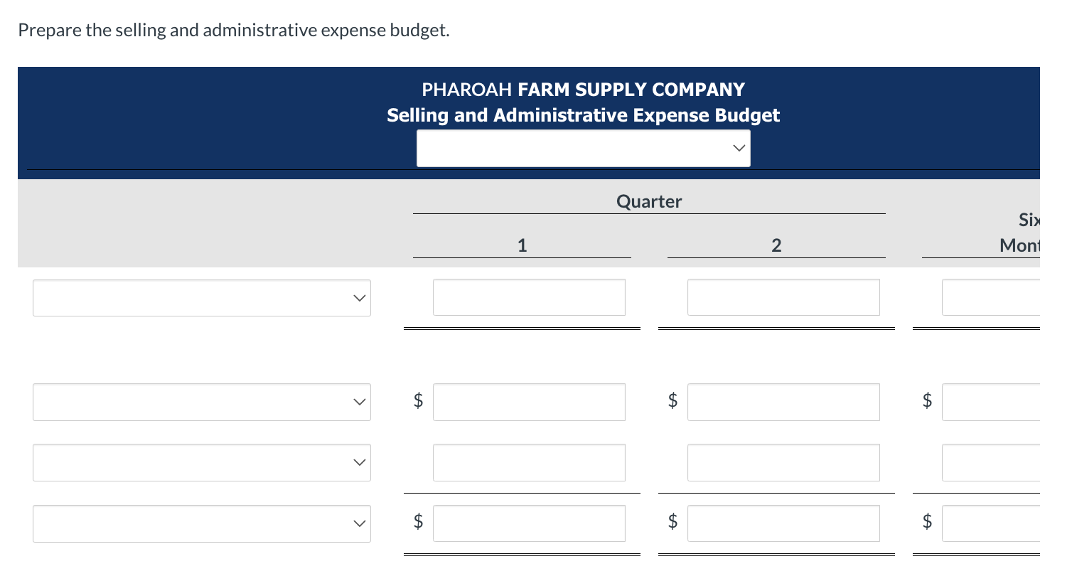 Snare. The following data are available for preparing budgets for Snare for