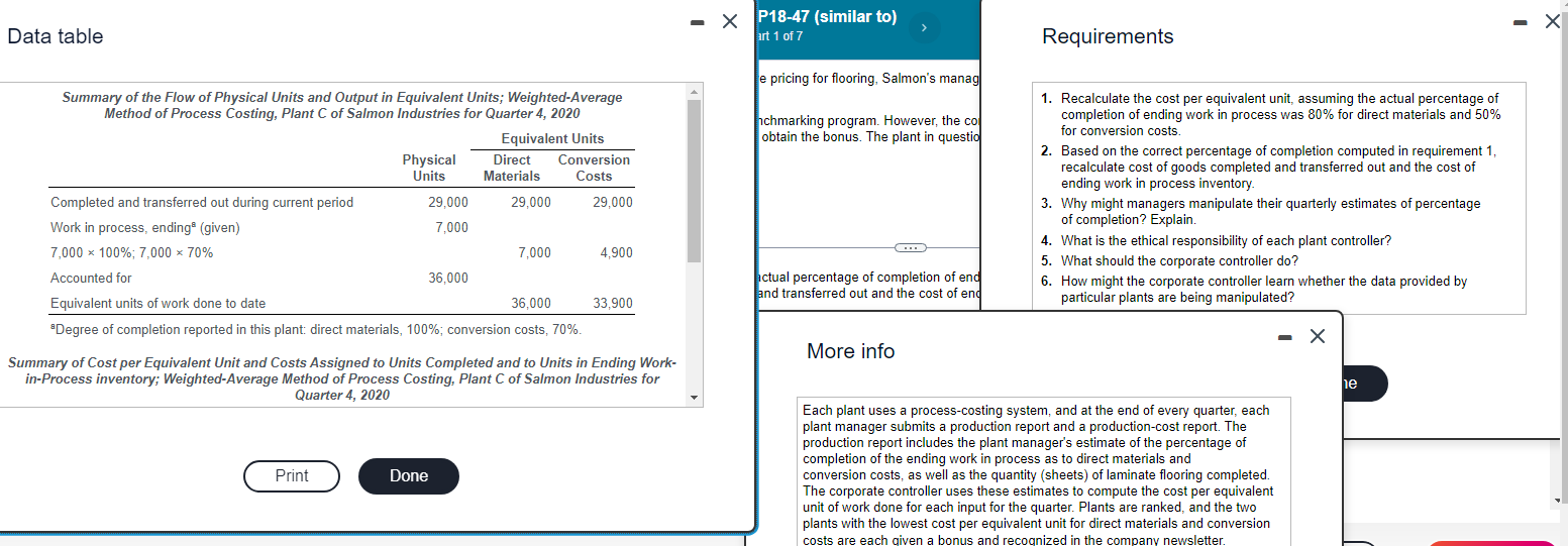 Given the competitive pricing for flooring, Salmon's managers pay close attention to