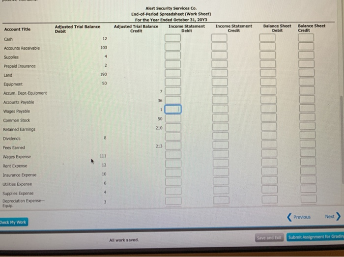 the Year Ended October 31, 20Y3 Adjusted Trial Balance Income Statement Balance