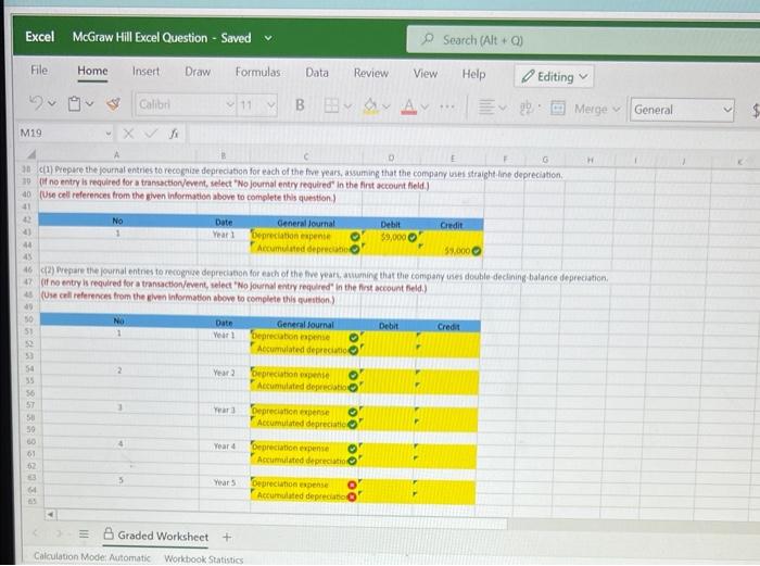 recognize depreciation for each of the fret years, assuming that the company