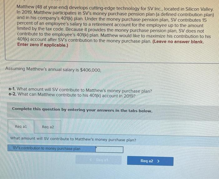  Matthew (48 at year-end develops cutting-edge technology for SV Inc., located