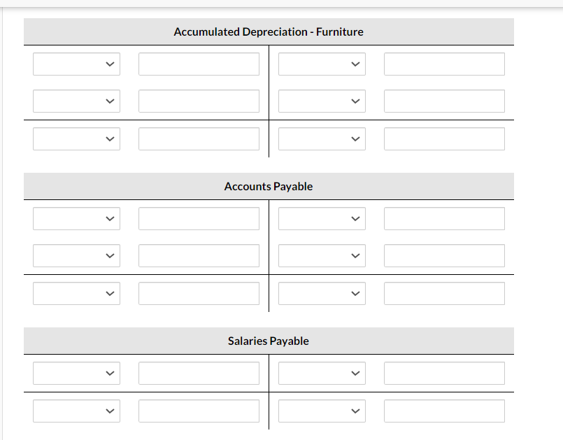 The company adjusts its accounts monthly. Debit Credit Cash $6,564 Accounts receivable