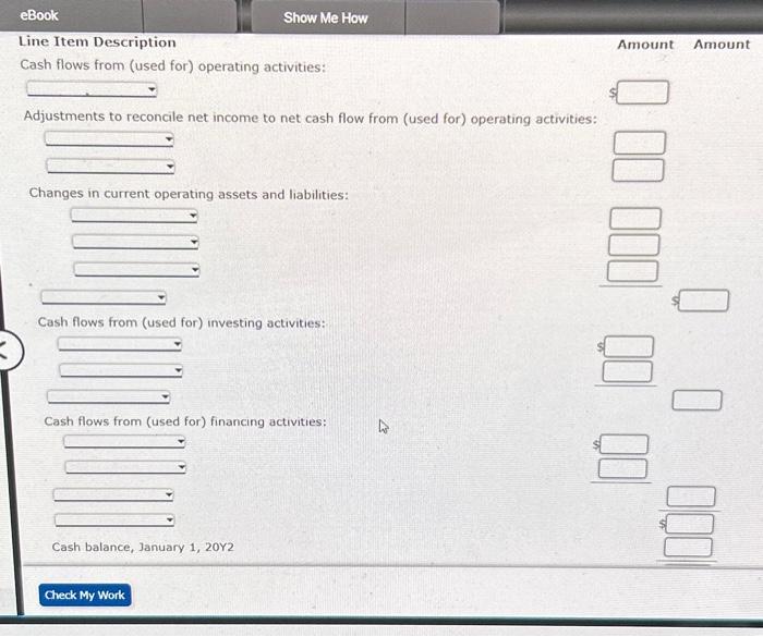 as follows: Cash flows from (used for) financing activities: Cash balance, January