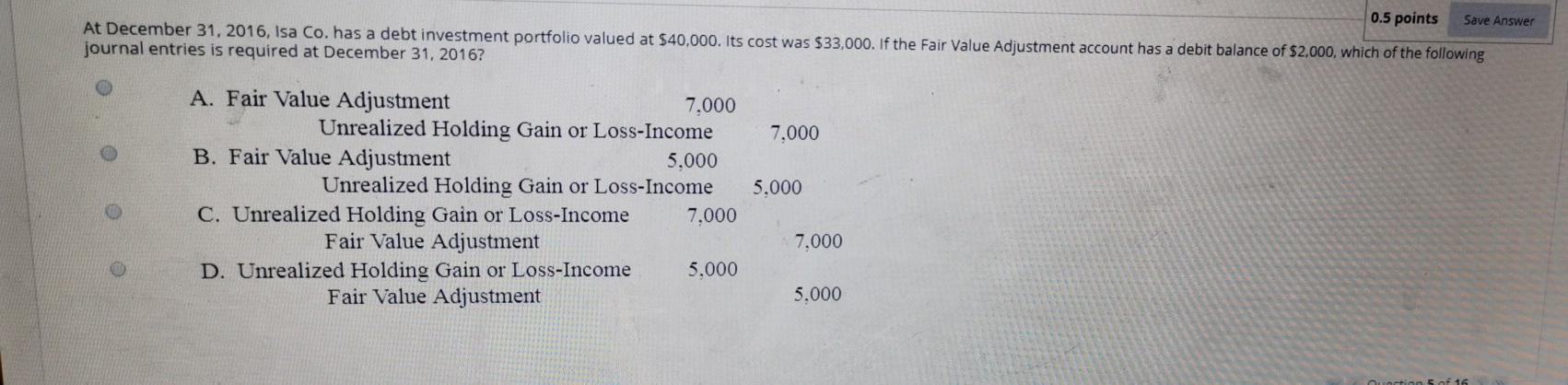 INTERMEDIATE ACCOUNTING 2 PLZ SOLVE URGENTLY 0.5 points Save Answer At