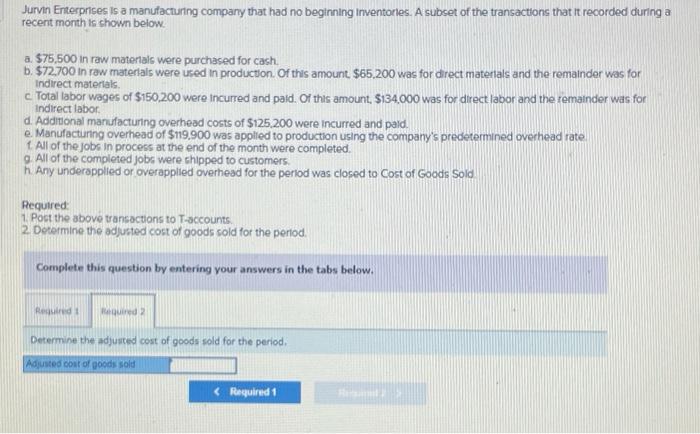 recorded during a recent month is shown below. a $75,500 in raw