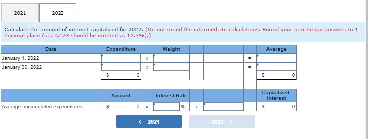 Thornton Industries began construction of a warehouse on July 1, 2021. The