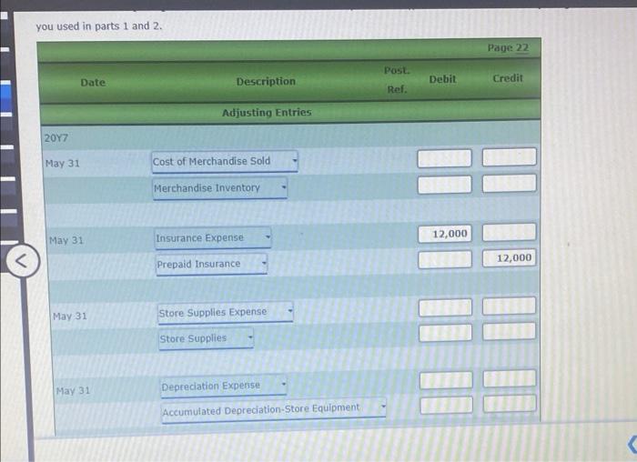 complete parts 1, 2 and 3 before attempting to complete part 4