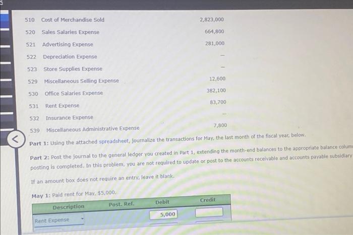 spreadsheet you used in parts 1 and 2 Page 22 Post Debit