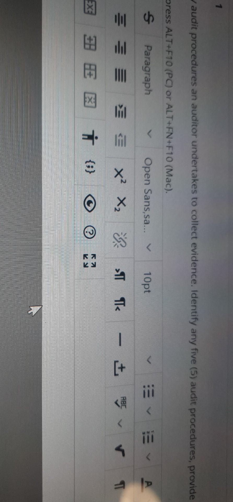 provide explanation and example 1 /audit procedures an auditor undertakes to