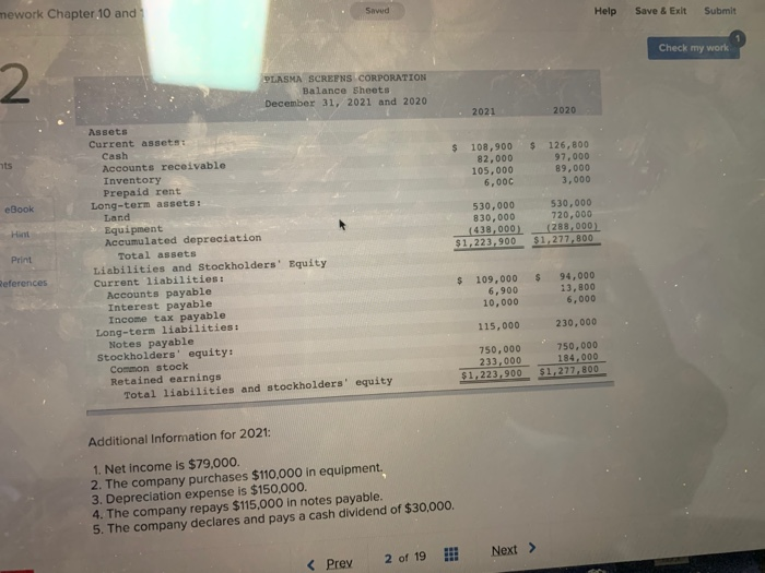  mework Chapter 10 and Help Save & Exit Submit Check my