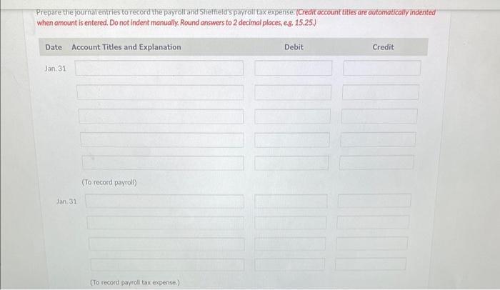 please help me prepare a journal entry. Prepare the journal entries to