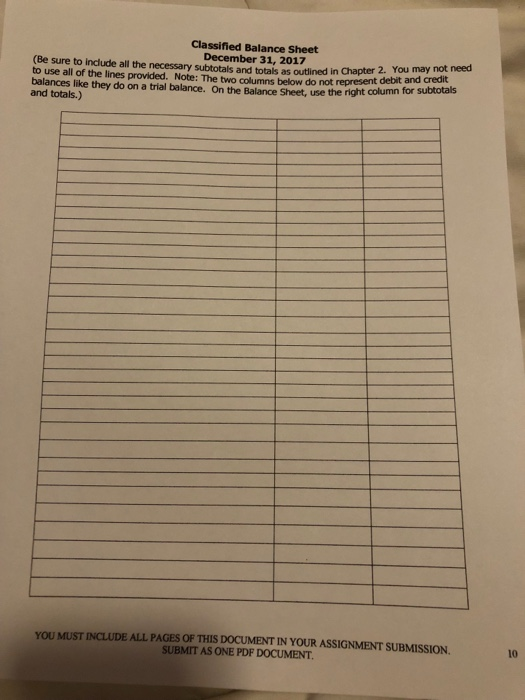 credit you must critical subtotals. 50 Part 2: Insert Second Trial Balance