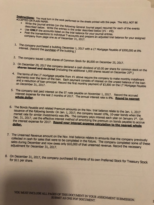 HERE. Patricks Company Adjusted Trial Balance December 31, 2017 DEBIT CREDIT Cash