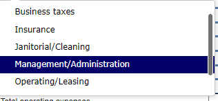 flow for a base year showing net operating income (NOI) for West