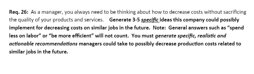 to Job 114. Show your calculations on the job cost record. Req.