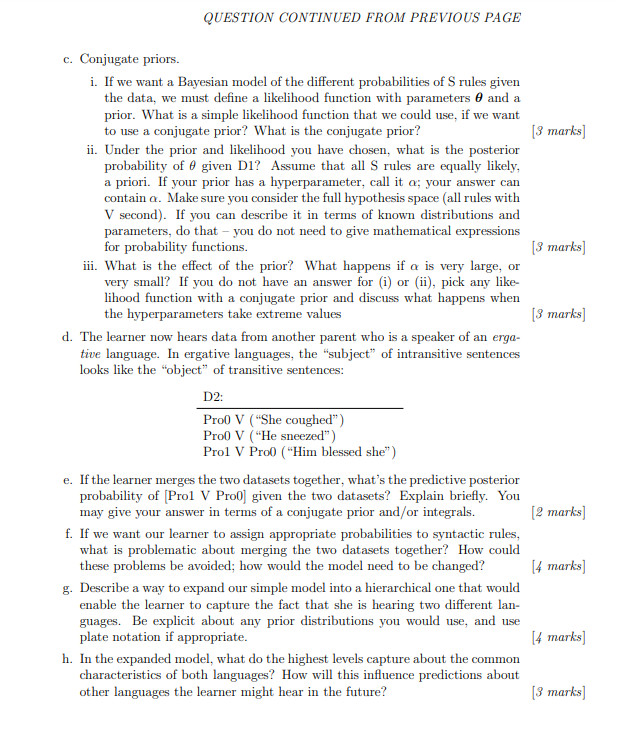 language learner trying to infer a simple grammar from the language spoken