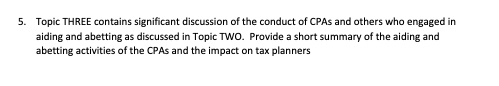  Show me the steps to solve Topic THREE contains significant discussion