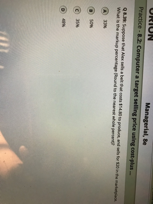 when the market deter... Q8.38: Cermak Ceramics is introducing an insulated coffee