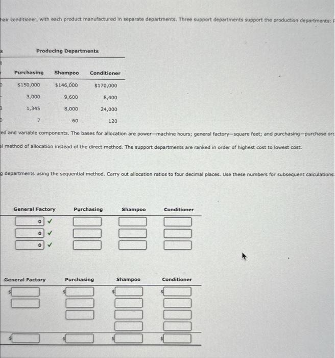 bases for allocation are power-machine hours; 9 The company has declded to