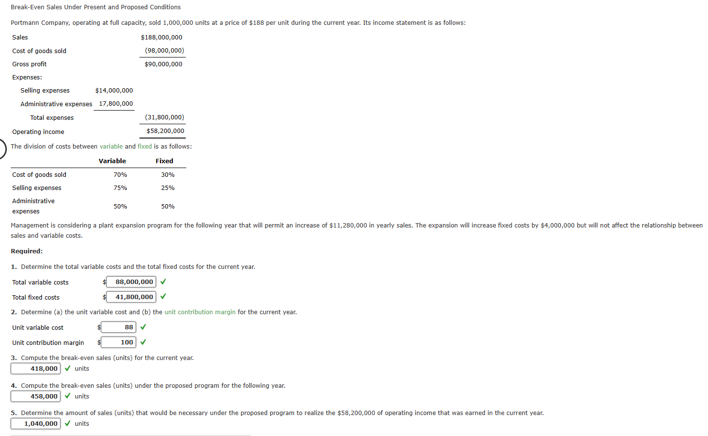 6. Determine the maximum operating income possible with the expanded plant.