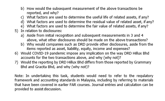 QUESTION 6 AND 7 ONLY. PLEASE GIVE FULL EXPLANATION First transaction: DRD