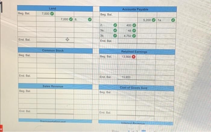 balainees in its accounts. During Year 2, the company experienced the following