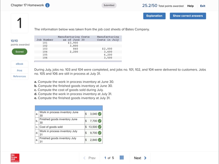  Chapter 17 Homework G 25.2/50 Total points awarded Submitted Help Exit