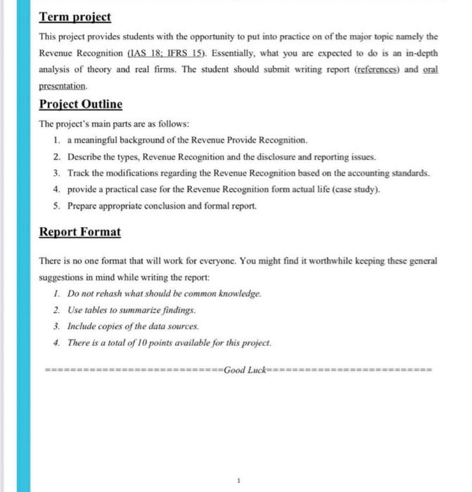 This research should include references taken from them and summarize the ideas