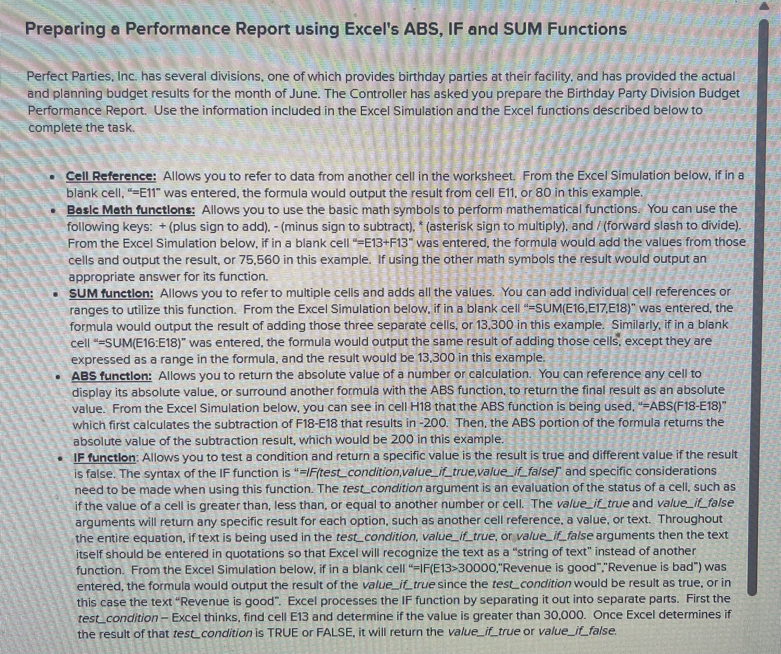  please help solve. EXCEL FORMULA ONLY FOR EACH YELLOW BOX PLEASE