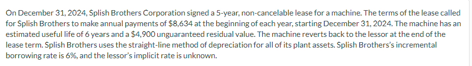  On December 31,2024, Splish Brothers Corporation signed a 5-year, non-cancelable lease