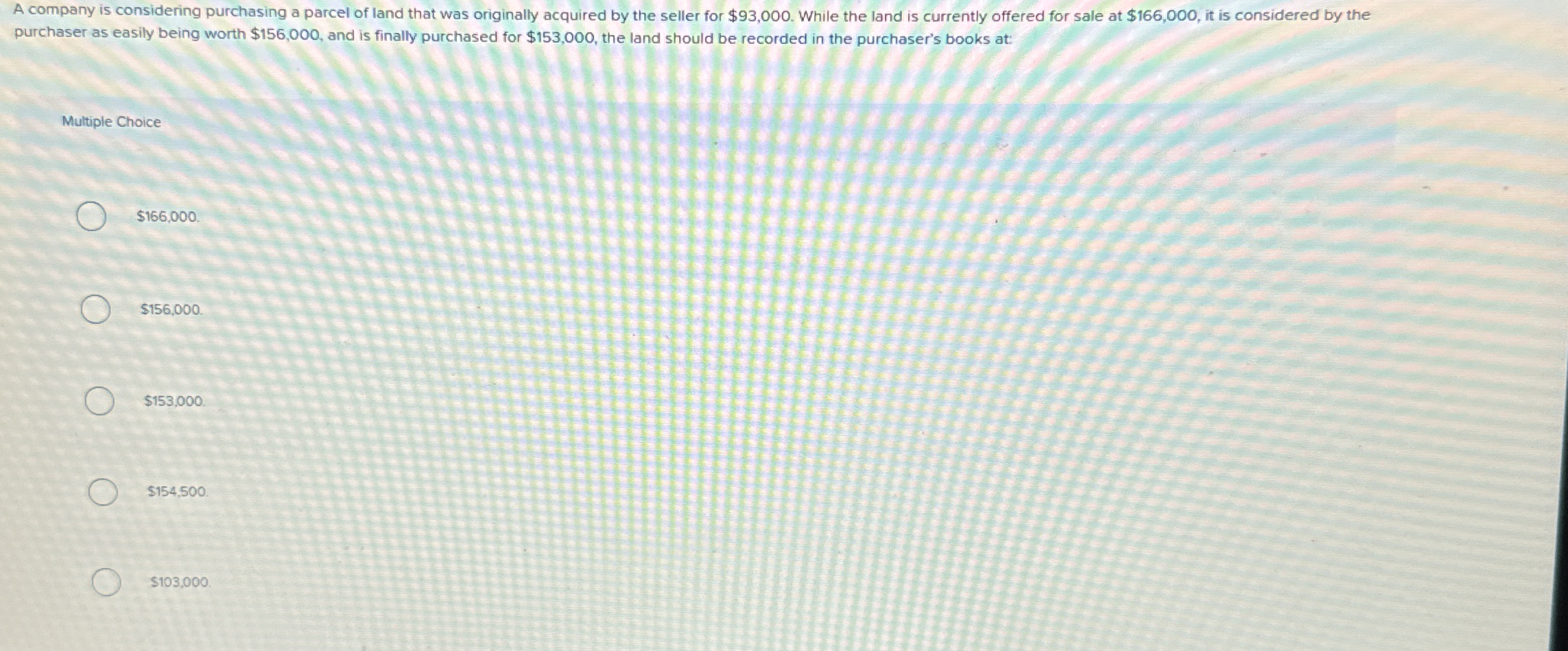  purchaser as easily being worth $156,000, and is finally purchased for