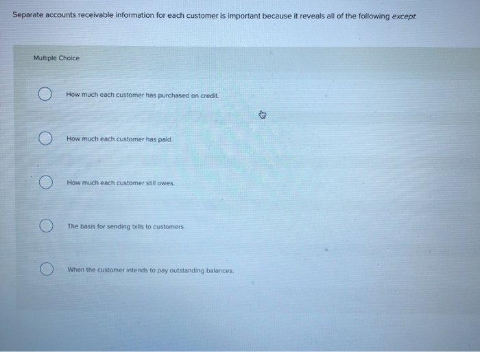 Multiple Choice The percent of sales method The percent of accounts receivable