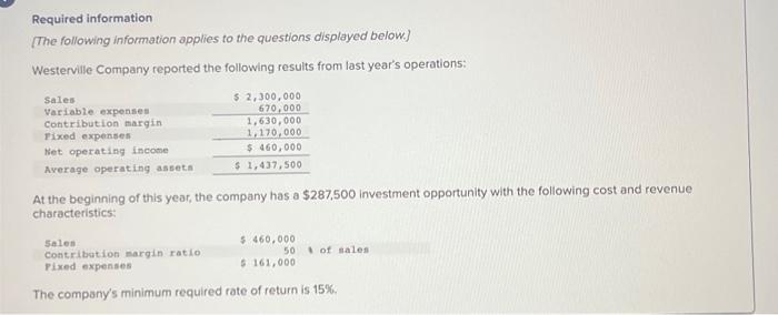  please solve this multiple part question Required information [The following information