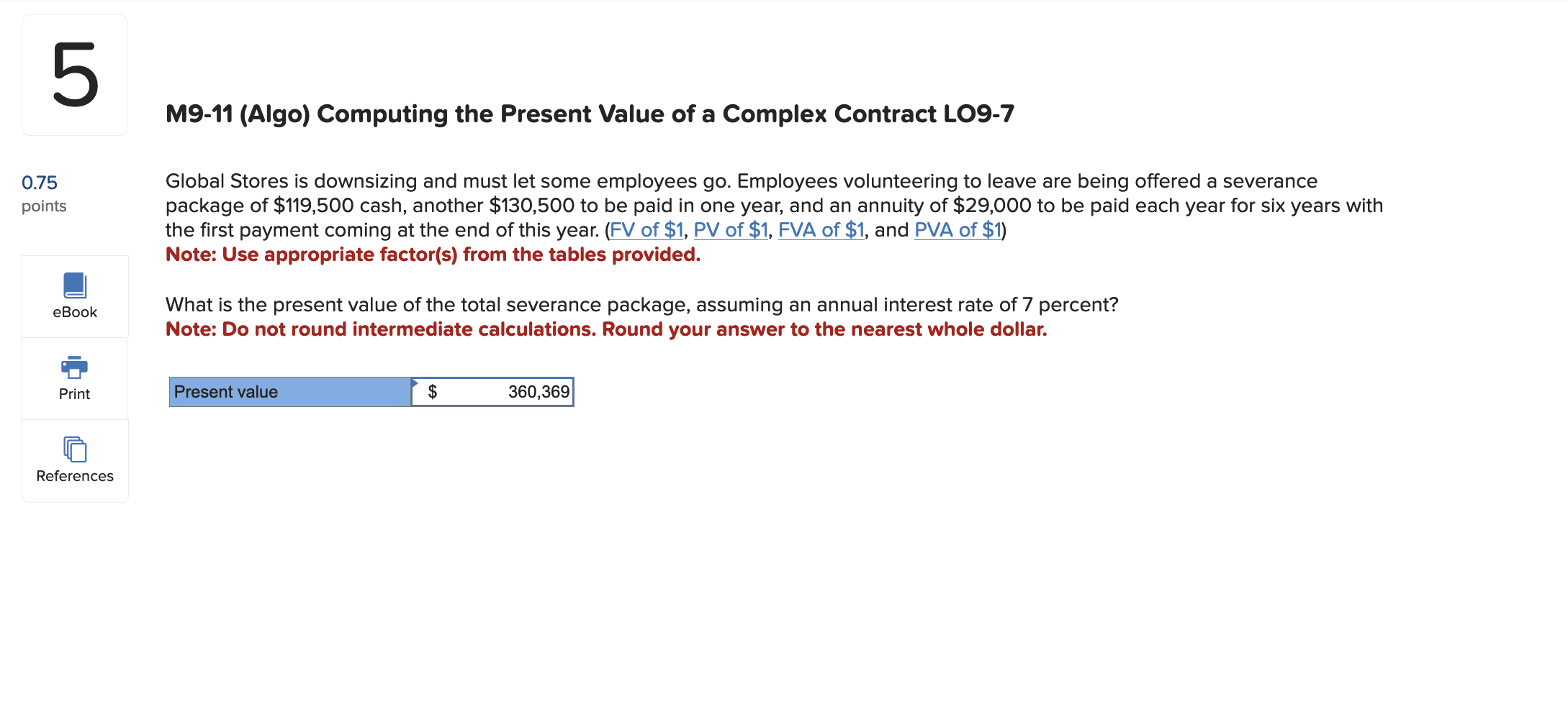  M9-11(Algo) Computing the Present Value of a Complex Contract L09-7 Global