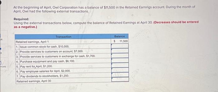 on the accounting equation (LO2-2) Below is a list of activities for