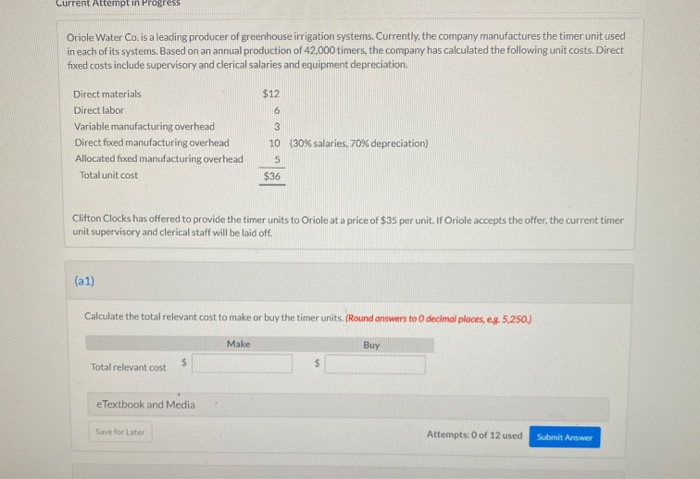  Current Attempt in Progress Oriole Water Co. is a leading producer