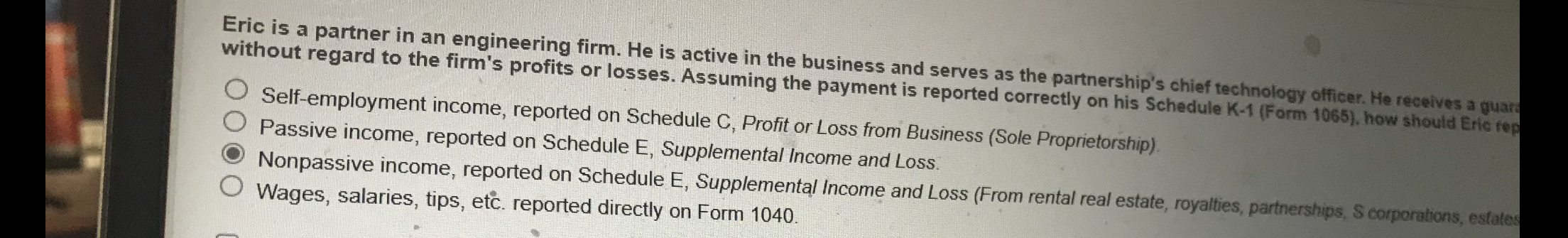  Eric is a partner in an engineering firm. He is active