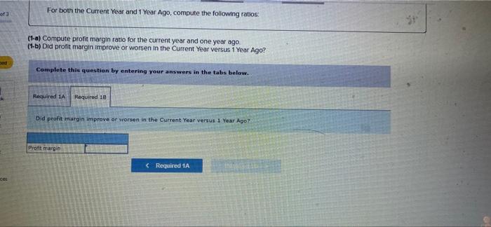 sheets follow. At December 31 Current Year 1 Year Ago 2 Years