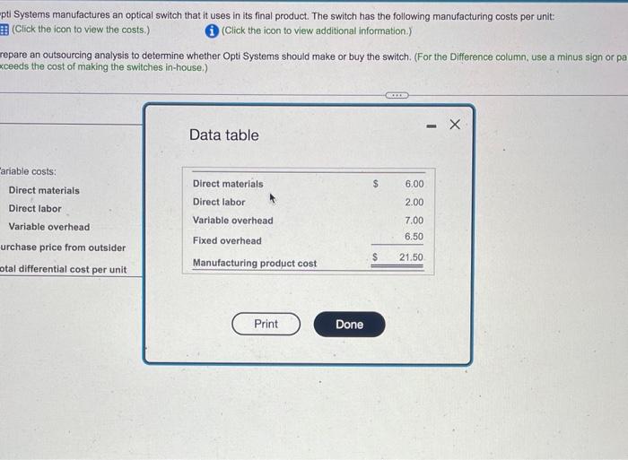 or buy the switch Opti Systems manufactures an optical switch that it